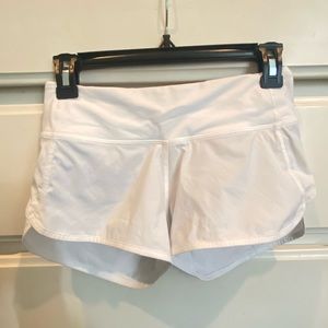 Lulu lemon white shorts 2 pairs size 2
